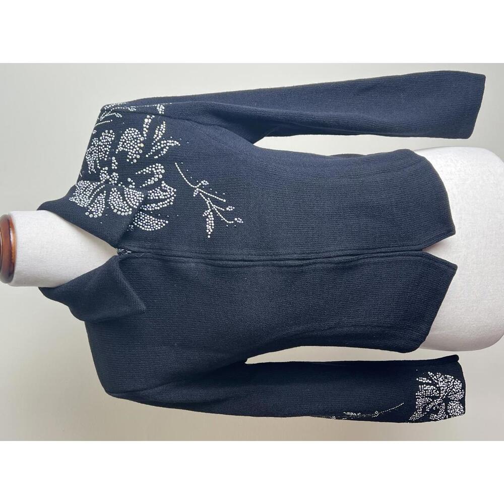 Vintage 1990s St. John Evening Jacket by Marie Gray Size 4 Black Santana Knit - Picture 2 of 8